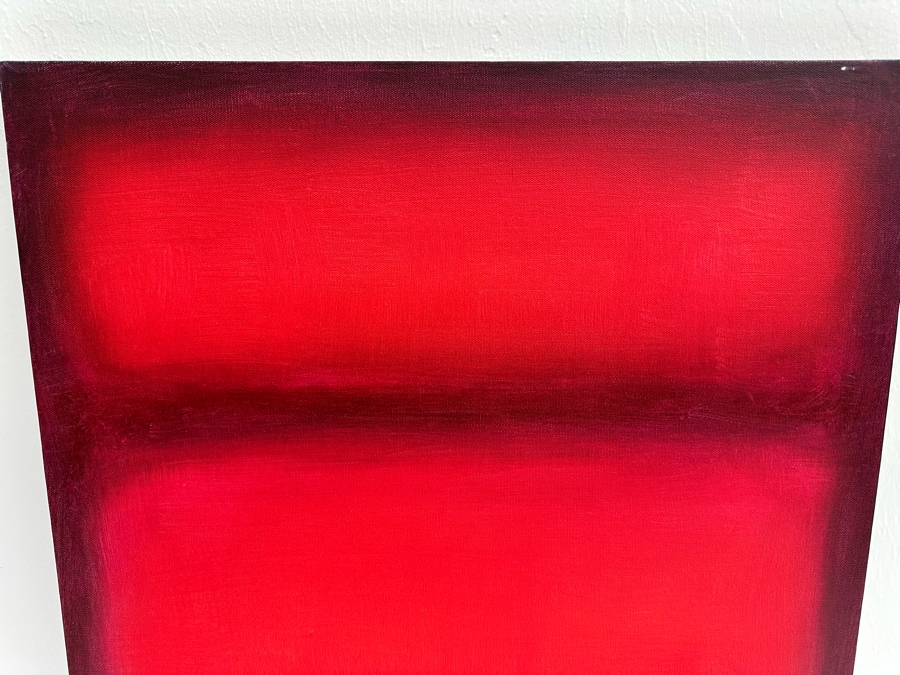 Gerrit Greve (1948-2024, Cardiff by the Sea, CA) Original Modernist Abstract Color Field Acrylic Painting On Canvas In Manner Of Mark Rothko 2010 Signed Verso 24' X 30' Estimate $1,000-$2,000 [Photo 2]