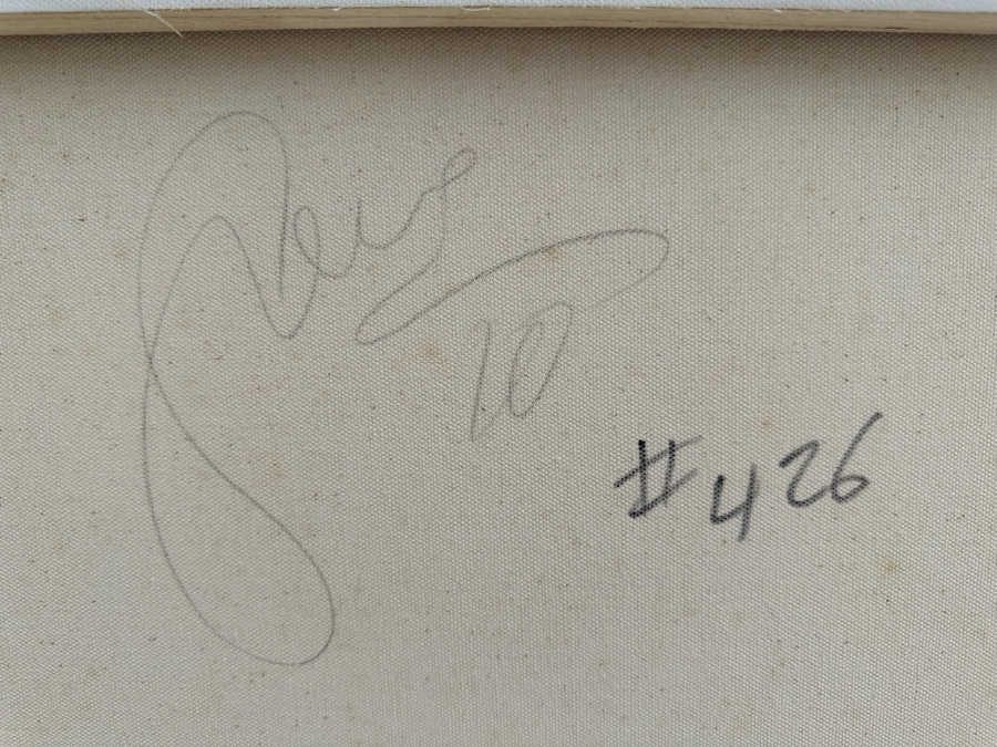 Gerrit Greve (1948-2024, Cardiff by the Sea, CA) Original Modernist Abstract Color Field Acrylic Painting On Canvas In Manner Of Mark Rothko 2010 Signed Verso 24' X 30' Estimate $1,000-$2,000 [Photo 7]