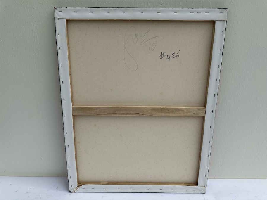 Gerrit Greve (1948-2024, Cardiff by the Sea, CA) Original Modernist Abstract Color Field Acrylic Painting On Canvas In Manner Of Mark Rothko 2010 Signed Verso 24' X 30' Estimate $1,000-$2,000 [Photo 6]