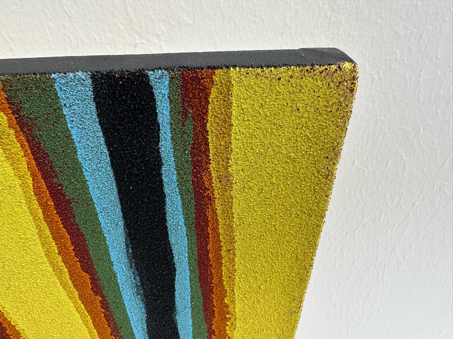 Gerrit Greve (1948-2024, Cardiff by the Sea, CA) Original Modernist Abstract Mixed Media Sand Acrylic Painting On Canvas Titled 'Dream 26' 2011 Signed Verso 24' X 30' Estimate $1,000-$2,000 [Photo 4]