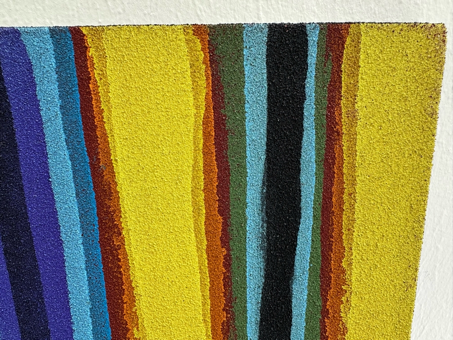 Gerrit Greve (1948-2024, Cardiff by the Sea, CA) Original Modernist Abstract Mixed Media Sand Acrylic Painting On Canvas Titled 'Dream 26' 2011 Signed Verso 24' X 30' Estimate $1,000-$2,000 [Photo 3]