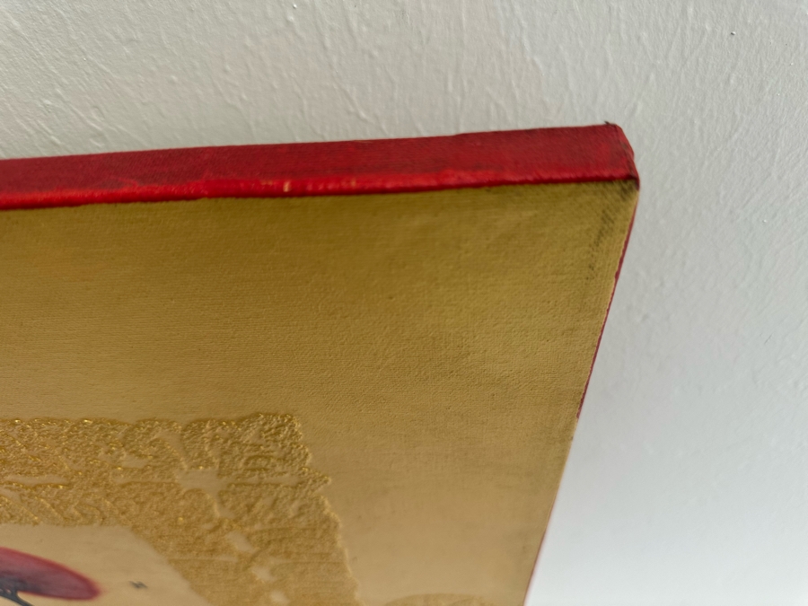 Gerrit Greve (1948-2024, Cardiff by the Sea, CA) Original Mixed Media Icon Series Acrylic Painting On Canvas Titled 'Golgotha' 2001 Signed Verso 24' X 24' Estimate $1,000-$2,000 [Photo 7]