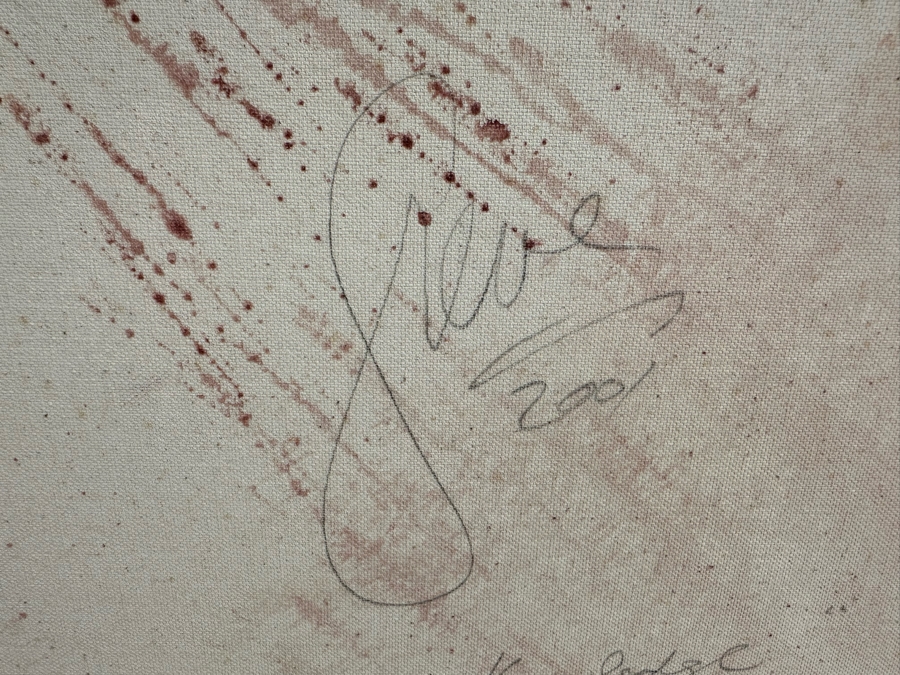 Gerrit Greve (1948-2024, Cardiff by the Sea, CA) Original Mixed Media Icon Series Acrylic Painting On Canvas Titled 'Tree Of Knowledge' 2001 Signed Verso 24' X 24' Retails $5,300 Estimate $1,000-$2,000 [Photo 9]