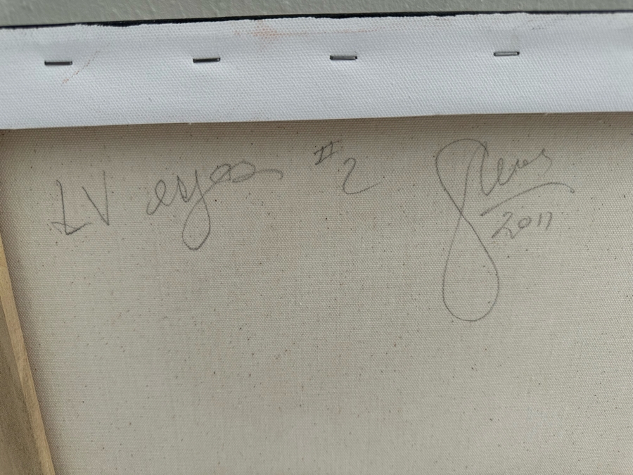 Gerrit Greve (1948-2024, Cardiff by the Sea, CA) Original Eyes Acrylic Painting 2011 Signed Verso 36' X 12' Estimate $1,000-$2,000 [Photo 9]