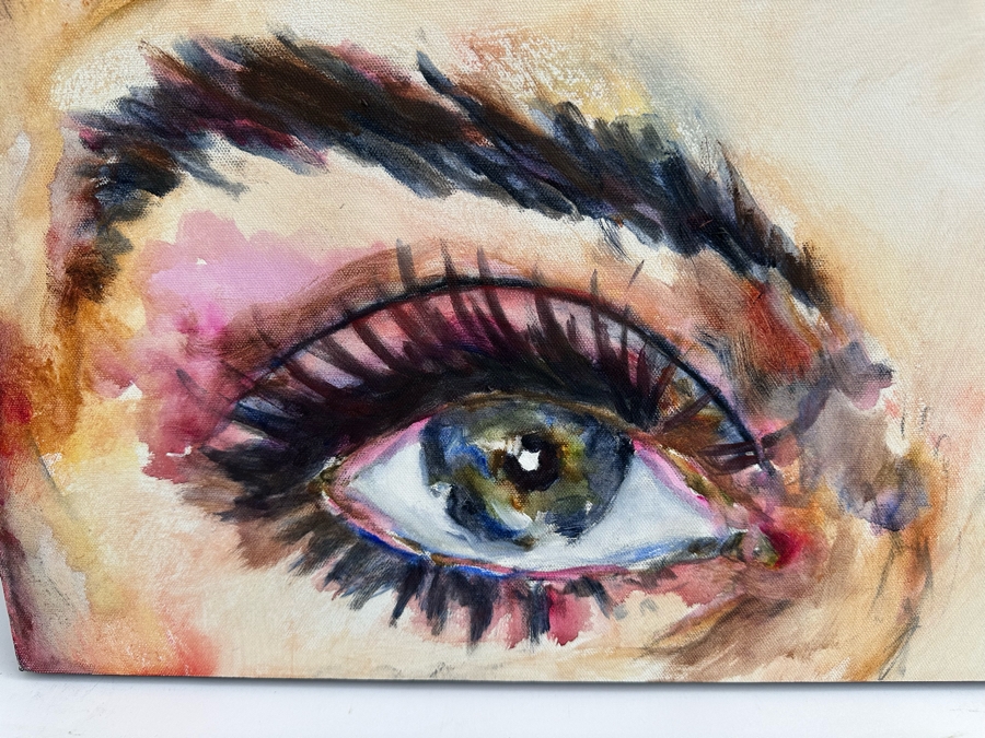 Gerrit Greve (1948-2024, Cardiff by the Sea, CA) Original Eyes Acrylic Painting 2011 Signed Verso 36' X 12' Estimate $1,000-$2,000 [Photo 5]