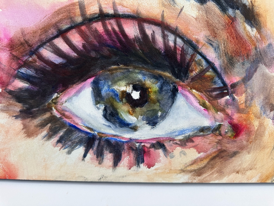 Gerrit Greve (1948-2024, Cardiff by the Sea, CA) Original Eyes Acrylic Painting 2011 Signed Verso 36' X 12' Estimate $1,000-$2,000 [Photo 6]