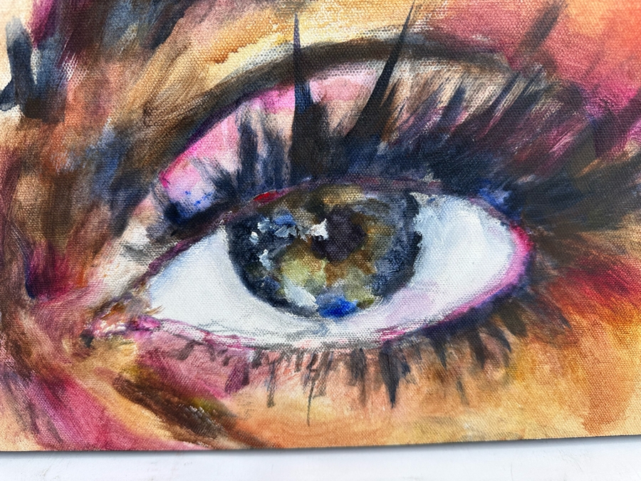 Gerrit Greve (1948-2024, Cardiff by the Sea, CA) Original Eyes Acrylic Painting 2011 Signed Verso 36' X 12' Estimate $1,000-$2,000 [Photo 4]