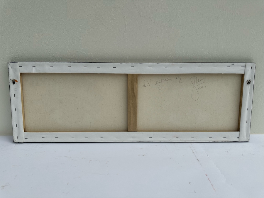 Gerrit Greve (1948-2024, Cardiff by the Sea, CA) Original Eyes Acrylic Painting 2011 Signed Verso 36' X 12' Estimate $1,000-$2,000 [Photo 8]