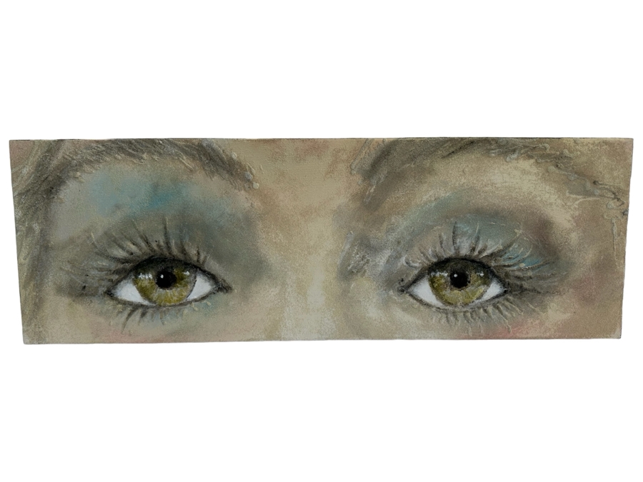 Gerrit Greve (1948-2024, Cardiff by the Sea, CA) Original Eyes Acrylic Painting Signed Verso 36' X 12' Estimate $1,000-$2,000
