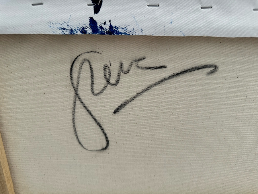 Gerrit Greve (1948-2024, Cardiff by the Sea, CA) Original Eyes Acrylic Painting Signed Verso 36' X 12' Estimate $1,000-$2,000 [Photo 10]