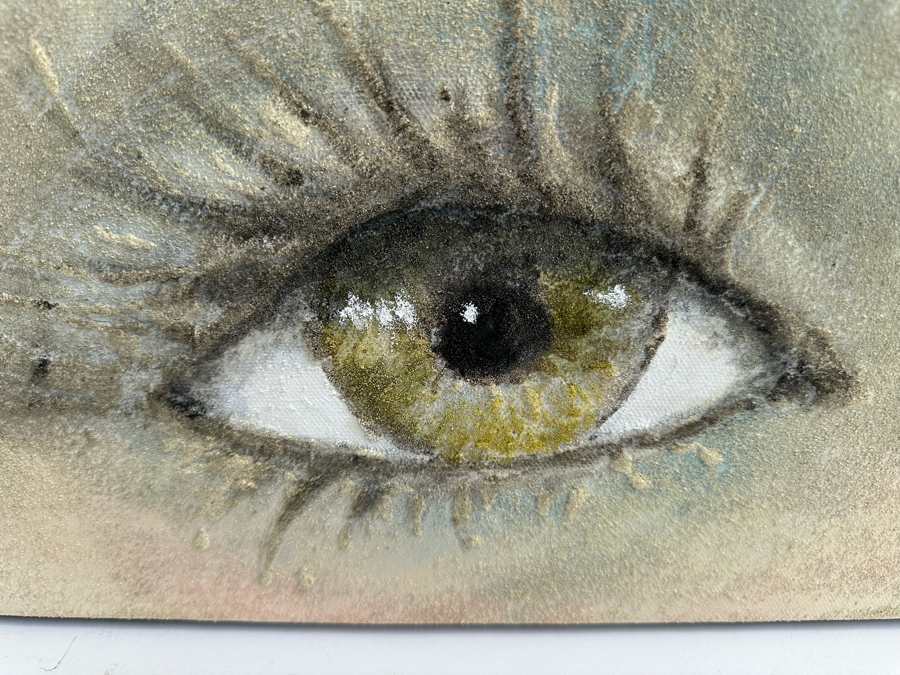 Gerrit Greve (1948-2024, Cardiff by the Sea, CA) Original Eyes Acrylic Painting Signed Verso 36' X 12' Estimate $1,000-$2,000 [Photo 6]
