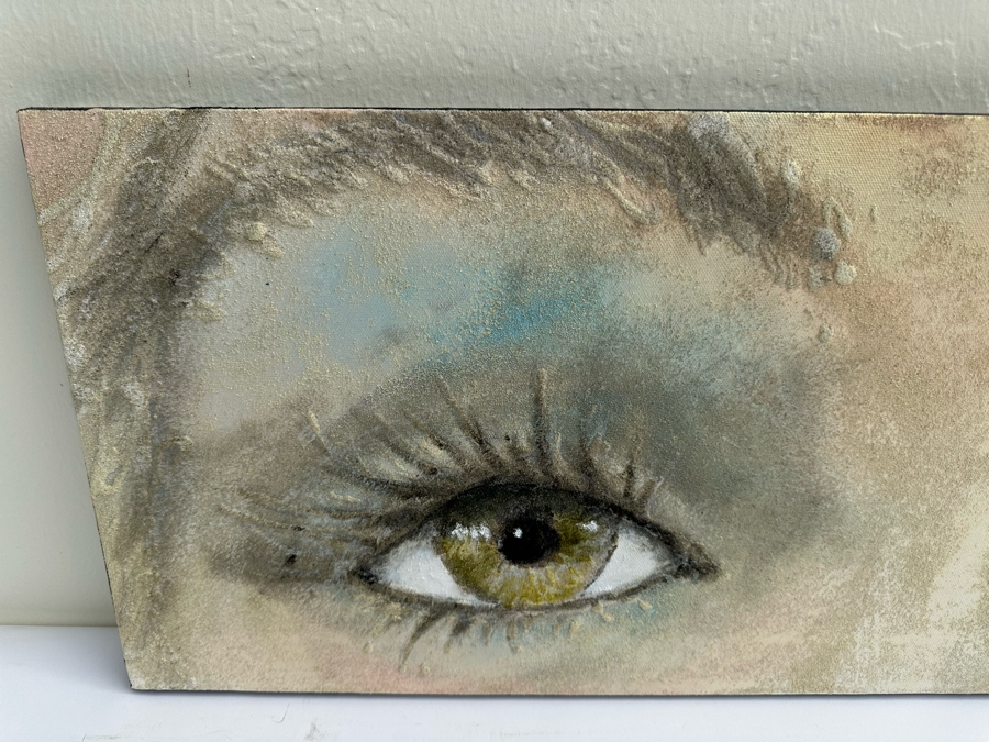 Gerrit Greve (1948-2024, Cardiff by the Sea, CA) Original Eyes Acrylic Painting Signed Verso 36' X 12' Estimate $1,000-$2,000 [Photo 5]