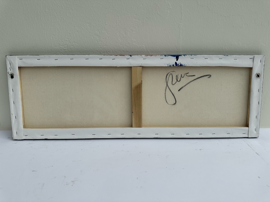 Gerrit Greve (1948-2024, Cardiff by the Sea, CA) Original Eyes Acrylic Painting Signed Verso 36' X 12' Estimate $1,000-$2,000 [Photo 9]