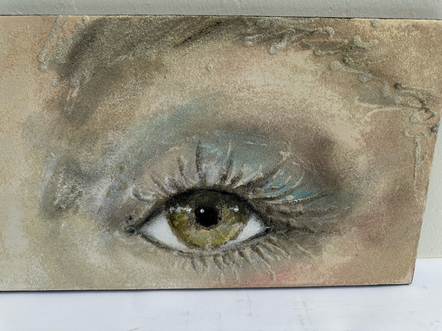 Gerrit Greve (1948-2024, Cardiff by the Sea, CA) Original Eyes Acrylic Painting Signed Verso 36' X 12' Estimate $1,000-$2,000 [Photo 3]