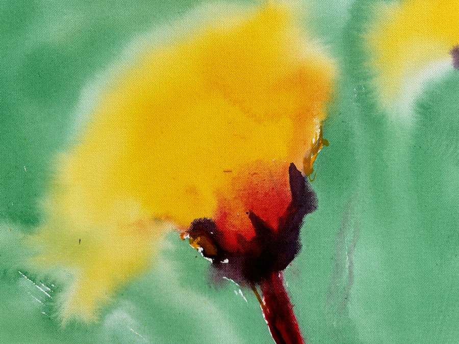 Gerrit Greve (1948-2024, Cardiff by the Sea, CA) Original Abstract Flowers Acrylic Painting On Canvas 2020 Signed Verso 36' X 48'	 Estimate $1,000-$2,000 [Photo 4]