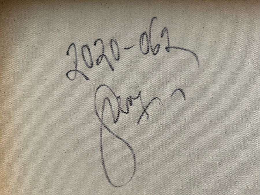 Gerrit Greve (1948-2024, Cardiff by the Sea, CA) Original Abstract Flowers Acrylic Painting On Canvas 2020 Signed Verso 36' X 48'	 Estimate $1,000-$2,000 [Photo 9]