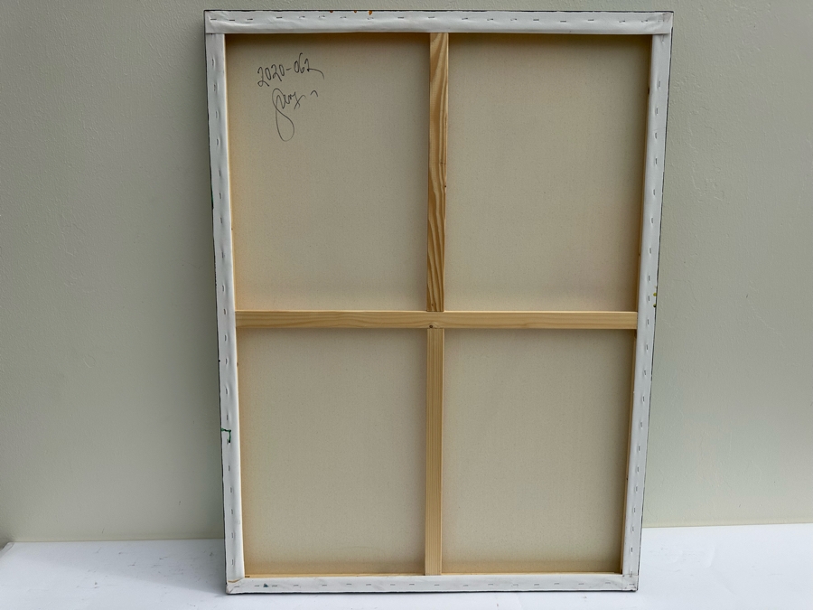 Gerrit Greve (1948-2024, Cardiff by the Sea, CA) Original Abstract Flowers Acrylic Painting On Canvas 2020 Signed Verso 36' X 48'	 Estimate $1,000-$2,000 [Photo 8]