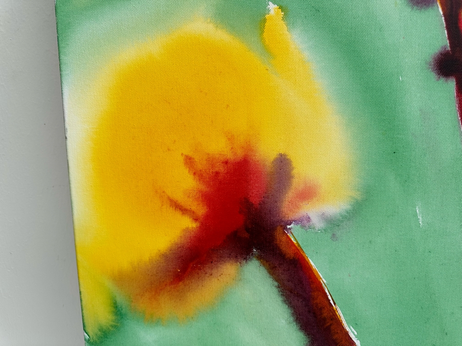 Gerrit Greve (1948-2024, Cardiff by the Sea, CA) Original Abstract Flowers Acrylic Painting On Canvas 2020 Signed Verso 36' X 48'	 Estimate $1,000-$2,000 [Photo 3]