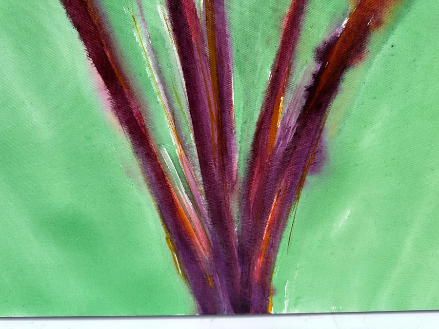 Gerrit Greve (1948-2024, Cardiff by the Sea, CA) Original Abstract Flowers Acrylic Painting On Canvas 2020 Signed Verso 36' X 48'	 Estimate $1,000-$2,000 [Photo 6]