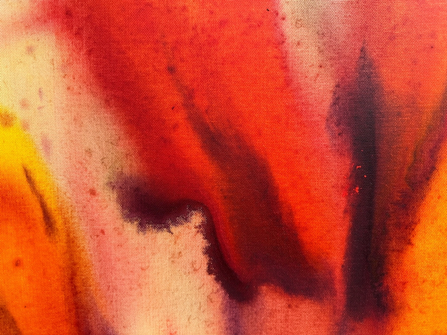 Gerrit Greve (1948-2024, Cardiff by the Sea, CA) Original Abstract Flowers Acrylic Painting On Canvas 2020 Signed Verso 36' X 48'	 Estimate $1,000-$2,000 [Photo 7]