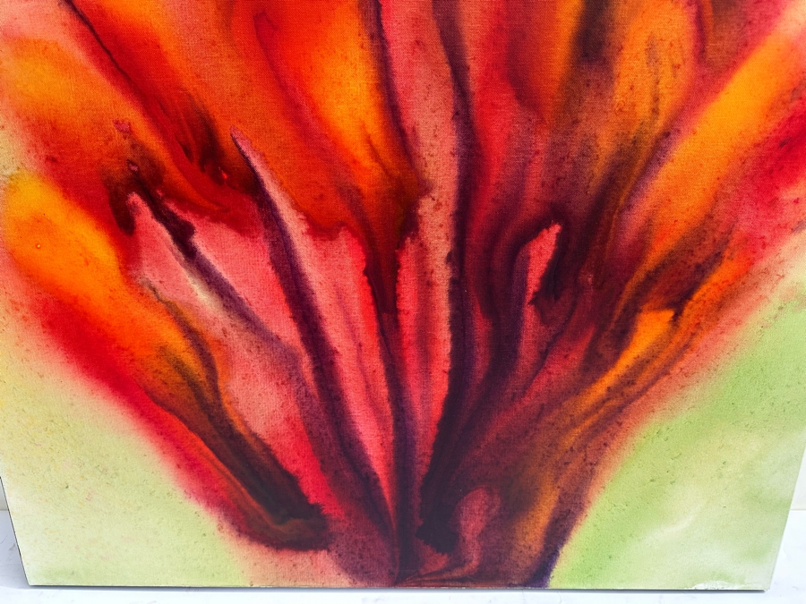 Gerrit Greve (1948-2024, Cardiff by the Sea, CA) Original Abstract Flowers Acrylic Painting On Canvas 2020 Signed Verso 36' X 48'	 Estimate $1,000-$2,000 [Photo 4]