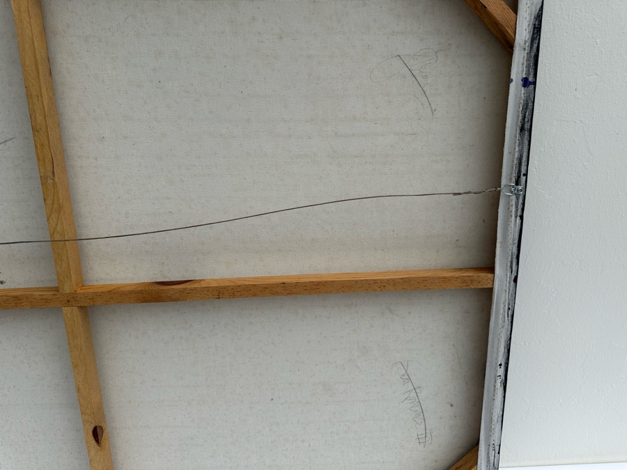 Gerrit Greve (1948-2024, Cardiff by the Sea, CA) Original Mixed Media Acrylic Painting Titled 'Ravens Play' Signed Verso 48' X 36' Estimate $1,000-$2,000 [Photo 14]