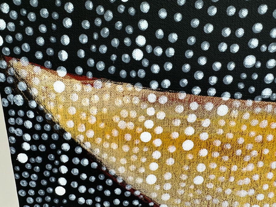 Gerrit Greve (1948-2024, Cardiff by the Sea, CA) Original Abstract Spirit Boats Acrylic Painting On Canvas Titled 'Voyage 3 (In The Rain)' 2011 Signed Verso 60' X 36' Estimate $1,000-$2,000 [Photo 6]