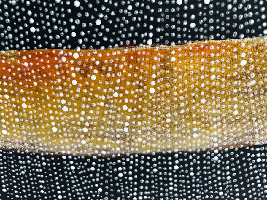 Gerrit Greve (1948-2024, Cardiff by the Sea, CA) Original Abstract Spirit Boats Acrylic Painting On Canvas Titled 'Voyage 3 (In The Rain)' 2011 Signed Verso 60' X 36' Estimate $1,000-$2,000 [Photo 3]