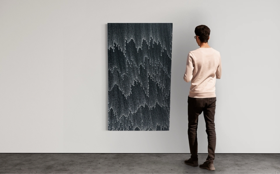 Gerrit Greve (1948-2024, Cardiff by the Sea, CA) Original Abstract Acrylic Painting On Canvas Titled 'Rain' 2012 Signed Verso 36' X 60' Estimate $1,000-$2,000 [Photo 2]