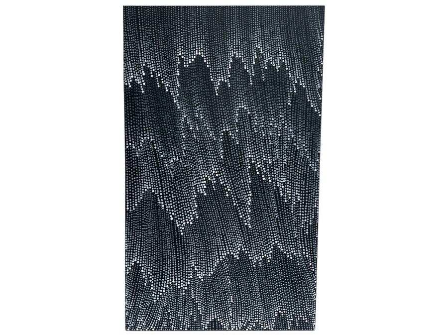 Gerrit Greve (1948-2024, Cardiff by the Sea, CA) Original Abstract Acrylic Painting On Canvas Titled 'Rain' 2012 Signed Verso 36' X 60' Estimate $1,000-$2,000 [Photo 1]