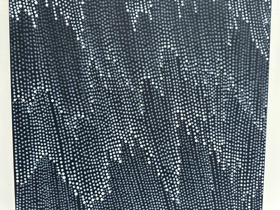 Gerrit Greve (1948-2024, Cardiff by the Sea, CA) Original Abstract Acrylic Painting On Canvas Titled 'Rain' 2012 Signed Verso 36' X 60' Estimate $1,000-$2,000 [Photo 4]