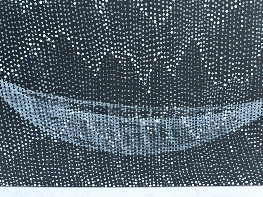 Gerrit Greve (1948-2024, Cardiff by the Sea, CA) Original Abstract Spirit Boats Acrylic Painting On Canvas Titled 'Ghost Boat In The Rain' 2016 Signed Verso 48' X 36' Estimate $1,000-$2,000 [Photo 3]