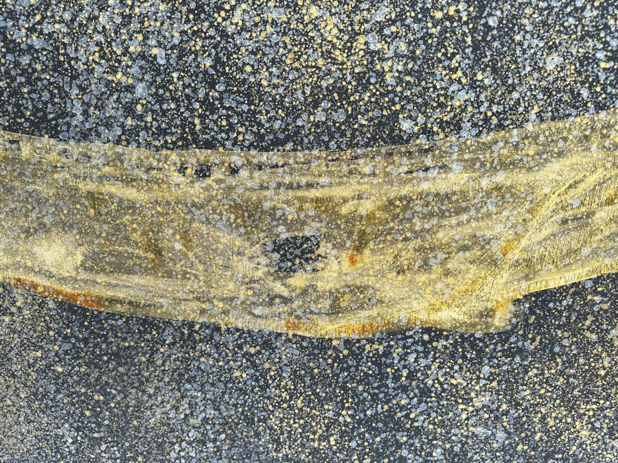 Gerrit Greve (1948-2024, Cardiff by the Sea, CA) Original Abstract Spirit Boats Acrylic Painting On Canvas Titled 'Whaling' Signed Verso 72' X 48' Estimate $1,500-$3,000 [Photo 3]