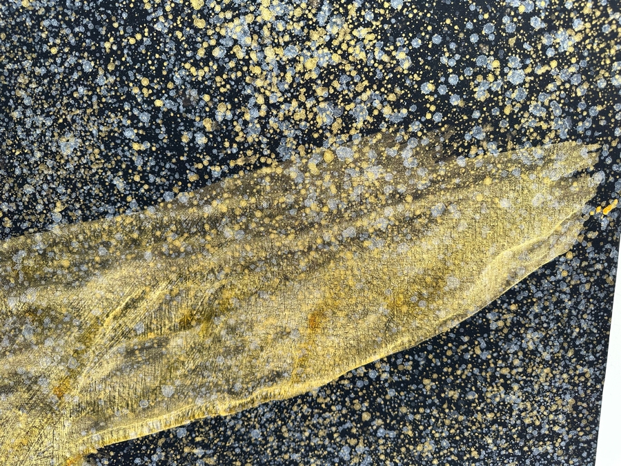 Gerrit Greve (1948-2024, Cardiff by the Sea, CA) Original Abstract Spirit Boats Acrylic Painting On Canvas Titled 'Whaling' Signed Verso 72' X 48' Estimate $1,500-$3,000 [Photo 5]