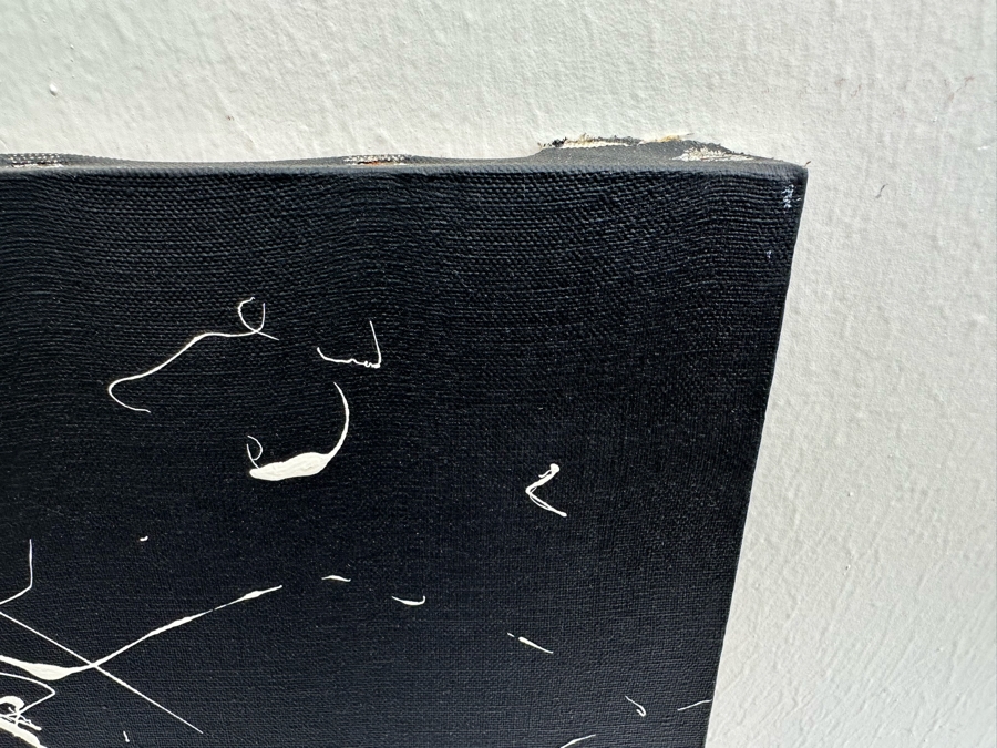 Gerrit Greve (1948-2024, Cardiff by the Sea, CA) Original Abstract B&W Nude Woman Drip Painting On Canvas Signed Front 30' X 40' Estimate $1,000-$2,000 [Photo 7]