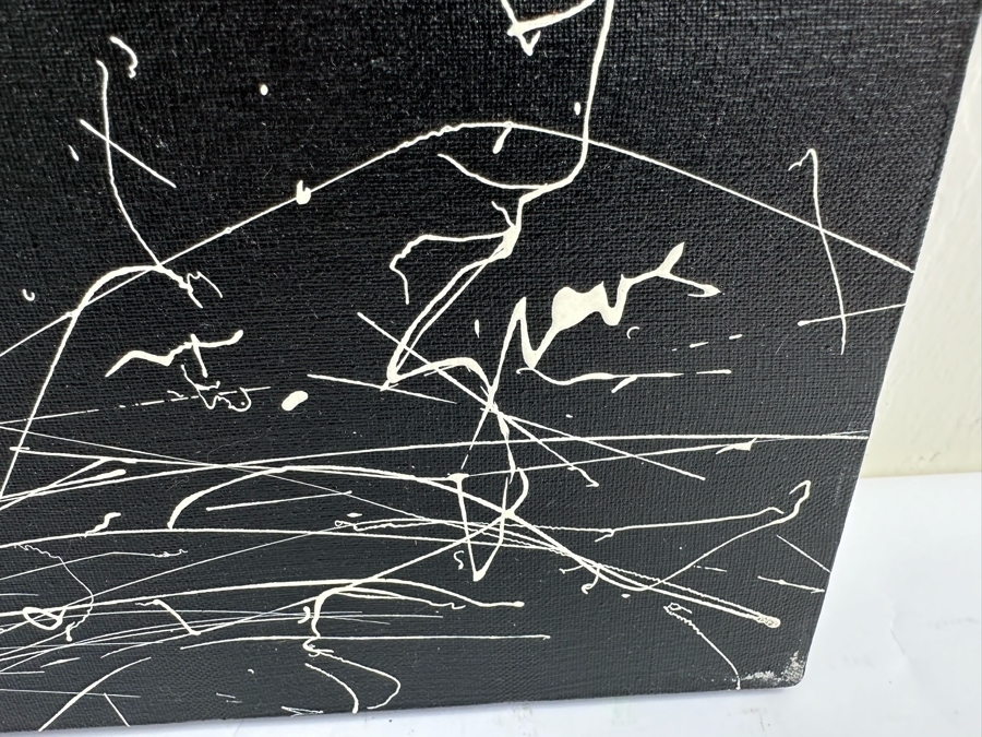 Gerrit Greve (1948-2024, Cardiff by the Sea, CA) Original Abstract B&W Horse Drip Painting On Canvas Signed Front 30' X 40' Estimate $1,000-$2,000 [Photo 5]