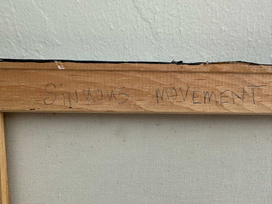 Gerrit Greve (1948-2024, Cardiff by the Sea, CA) Original Abstract B&W Horse Drip Painting On Canvas Signed Front 30' X 40' Estimate $1,000-$2,000 [Photo 11]