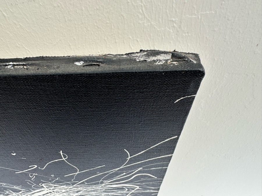 Gerrit Greve (1948-2024, Cardiff by the Sea, CA) Original Abstract B&W Horse Drip Painting On Canvas Signed Front 30' X 40' Estimate $1,000-$2,000 [Photo 9]