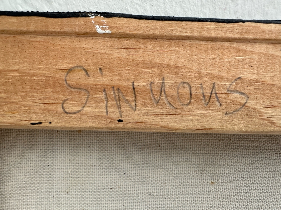 Gerrit Greve (1948-2024, Cardiff by the Sea, CA) Original Abstract B&W Horse Drip Painting On Canvas Signed Front 30' X 40' Estimate $1,000-$2,000 [Photo 12]