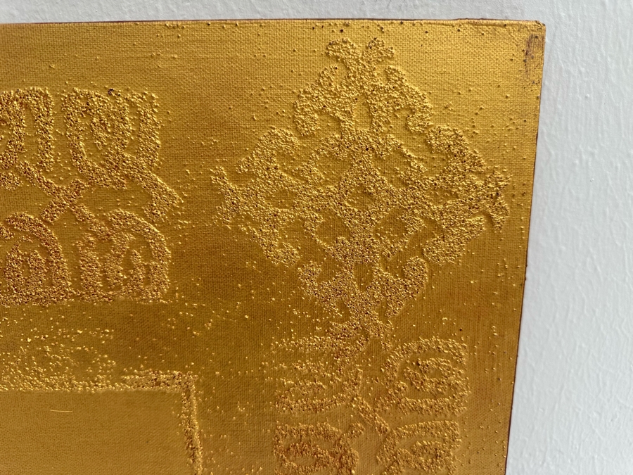 Gerrit Greve (1948-2024, Cardiff by the Sea, CA) Original Mixed Media Icon Series Acrylic Painting On Canvas Titled 'Second Chance' 2001 Signed Verso 24' X 24' Retails $3,200 Estimate $1,000-$2,000 [Photo 4]