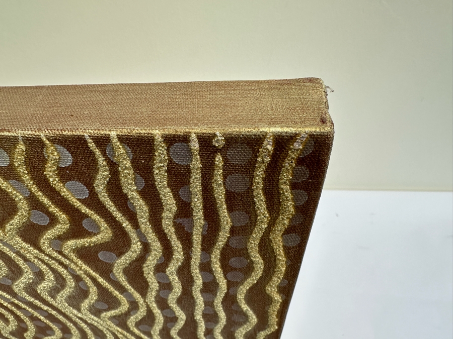 Gerrit Greve (1948-2024, Cardiff by the Sea, CA) Original Mixed Media Sand Acrylic Painting On Canvas Titled 'Rain On The River' 2006 Signed Verso 3' X 5' Estimate $1,500-$3,000 [Photo 12]