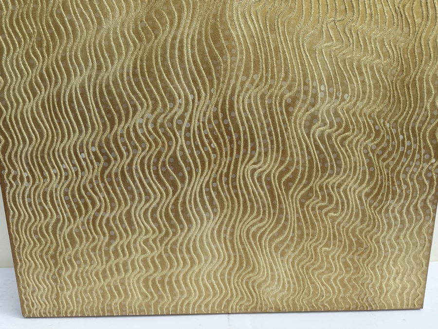 Gerrit Greve (1948-2024, Cardiff by the Sea, CA) Original Mixed Media Sand Acrylic Painting On Canvas Titled 'Rain On The River' 2006 Signed Verso 3' X 5' Estimate $1,500-$3,000 [Photo 4]