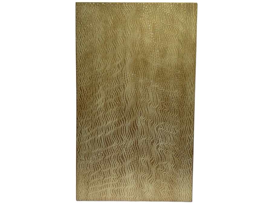 Gerrit Greve (1948-2024, Cardiff by the Sea, CA) Original Mixed Media Sand Acrylic Painting On Canvas Titled 'Rain On The River' 2006 Signed Verso 3' X 5' Estimate $1,500-$3,000 [Photo 2]