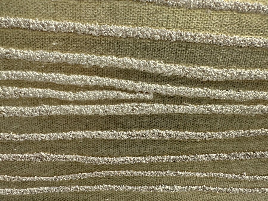 Gerrit Greve (1948-2024, Cardiff by the Sea, CA) Original Mixed Media Sand Acrylic Painting On Canvas Titled 'Rain On The River' 2006 Signed Verso 5' X 40' Estimate $1,500-$3,000 [Photo 4]