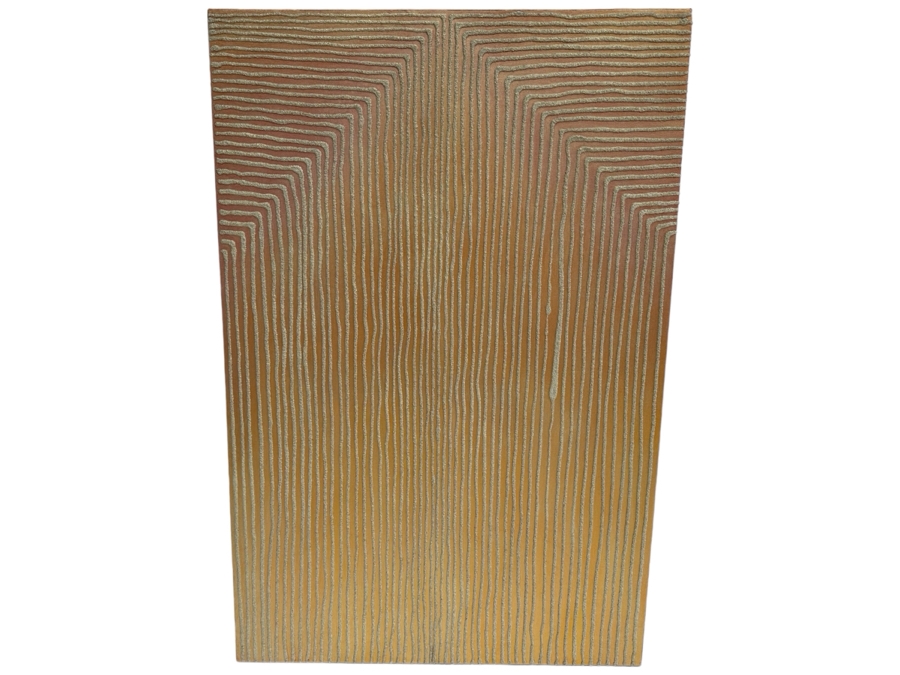 Gerrit Greve (1948-2024, Cardiff by the Sea, CA) Original Mixed Media Sand Acrylic Painting On Canvas Titled 'Dreaming 72' 2006 Signed Verso 24' X 36' Estimate $1,000-$2,000