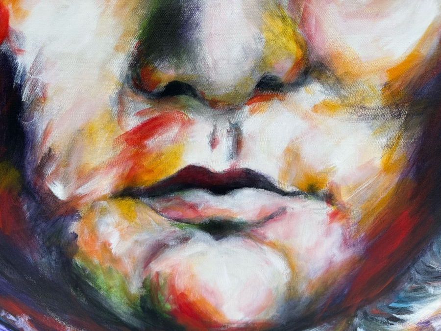 Gerrit Greve (1948-2024, Cardiff by the Sea, CA) Original Abstract Composer Series Ludwig Van Beethoven Acrylic Painting On Canvas 2016 Signed Verso 36' X 36' Estimate $1,000-$2,000 [Photo 5]