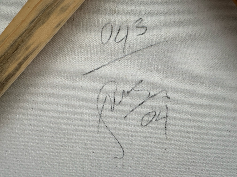 Gerrit Greve (1948-2024, Cardiff by the Sea, CA) Original Abstract Plein Air Landscape Trees Acrylic Painting On Canvas 2004 Signed Verso 36' X 36' Estimate $1,000-$2,000 [Photo 7]
