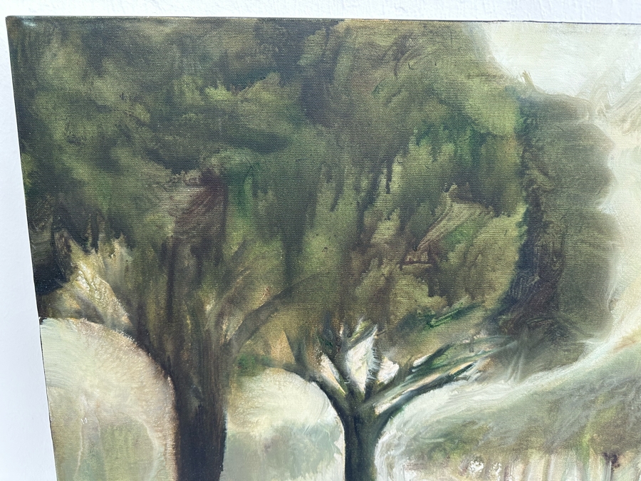 Gerrit Greve (1948-2024, Cardiff by the Sea, CA) Original Abstract Plein Air Landscape Trees Acrylic Painting On Canvas 2004 Signed Verso 36' X 36' Estimate $1,000-$2,000 [Photo 3]