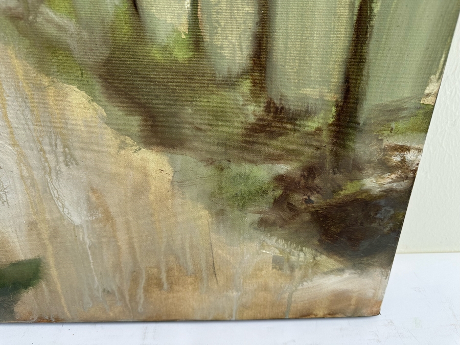 Gerrit Greve (1948-2024, Cardiff by the Sea, CA) Original Abstract Plein Air Landscape Trees Acrylic Painting On Canvas 2004 Signed Verso 36' X 36' Estimate $1,000-$2,000 [Photo 5]