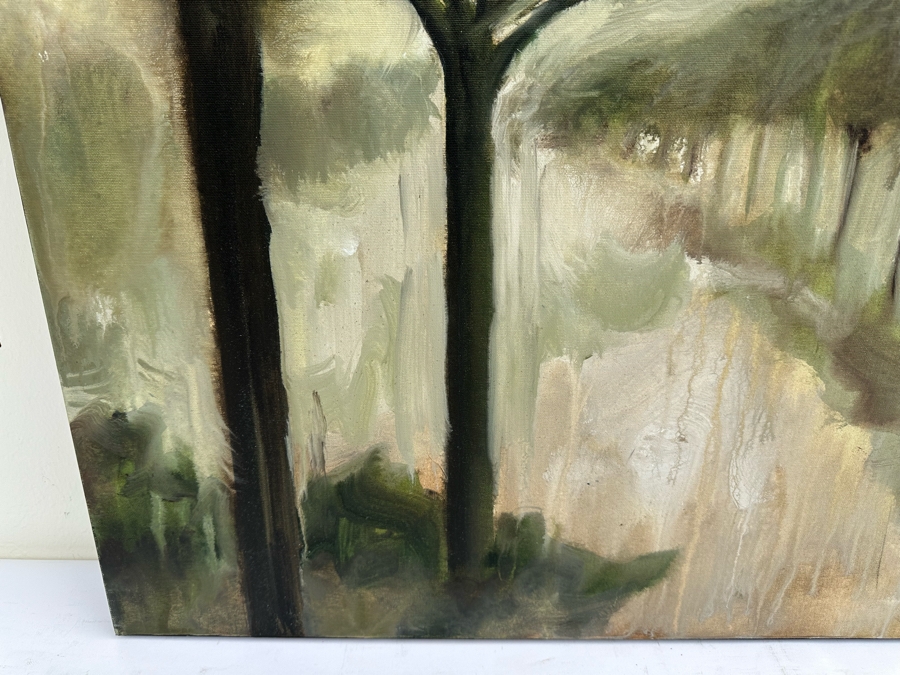 Gerrit Greve (1948-2024, Cardiff by the Sea, CA) Original Abstract Plein Air Landscape Trees Acrylic Painting On Canvas 2004 Signed Verso 36' X 36' Estimate $1,000-$2,000 [Photo 4]